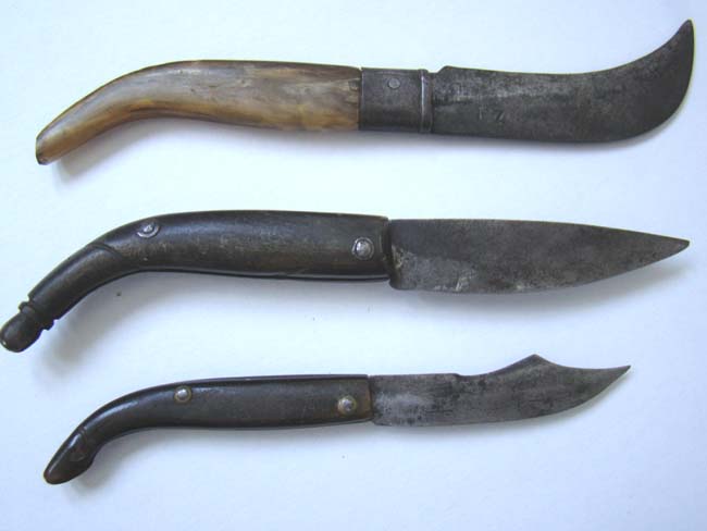 A group of three 19th century American bone handled Folding Pocket Knives